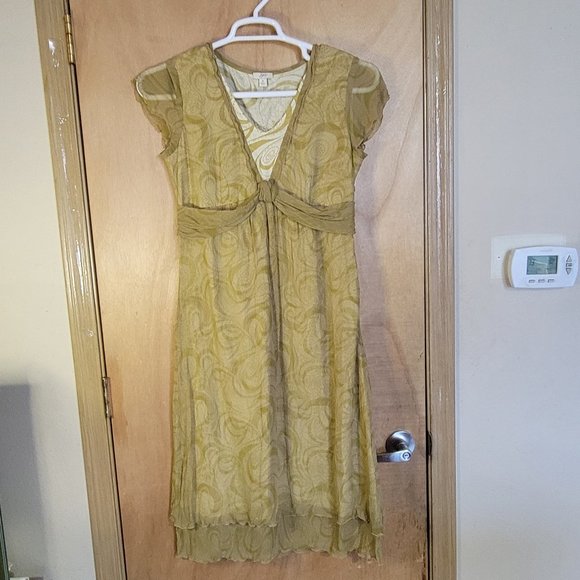 J Jill Size 8 Dress Linen Silk - Picture 1 of 5
